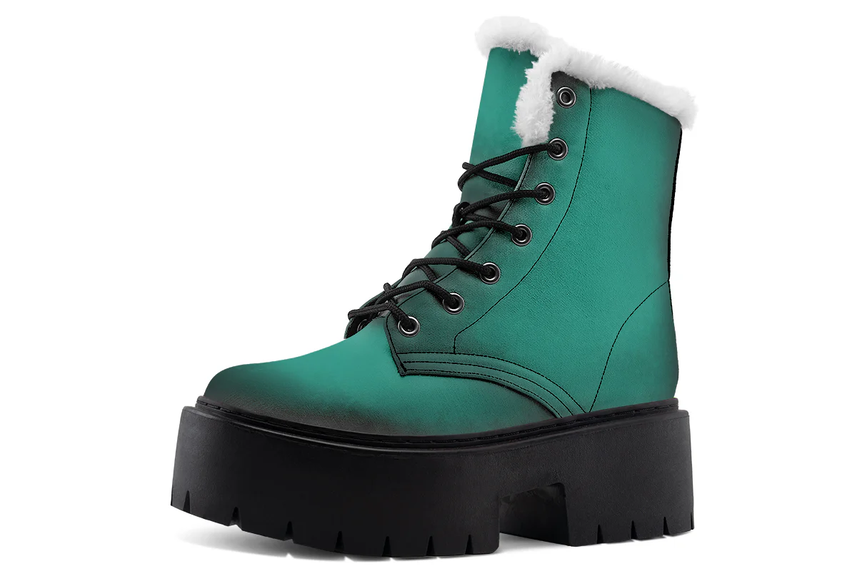 Enchanted Emerald Platform Winter Boots - Image 2