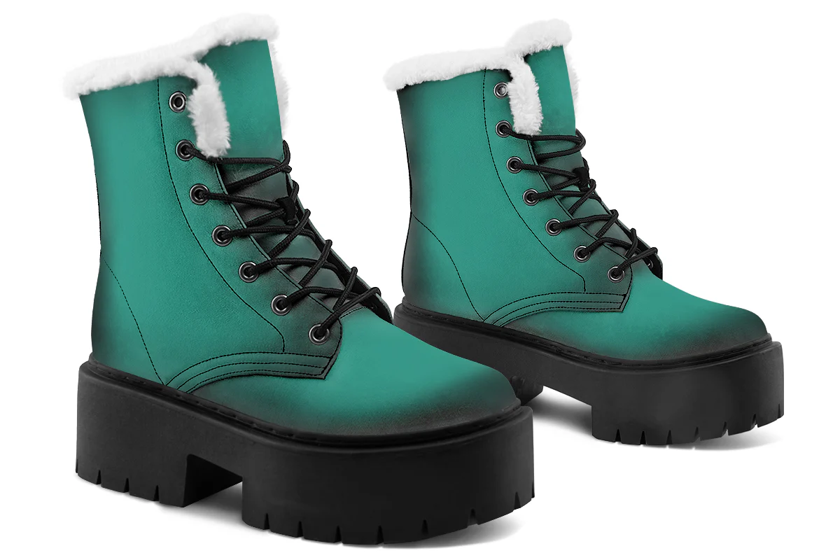 Enchanted Emerald Platform Winter Boots - Image 4