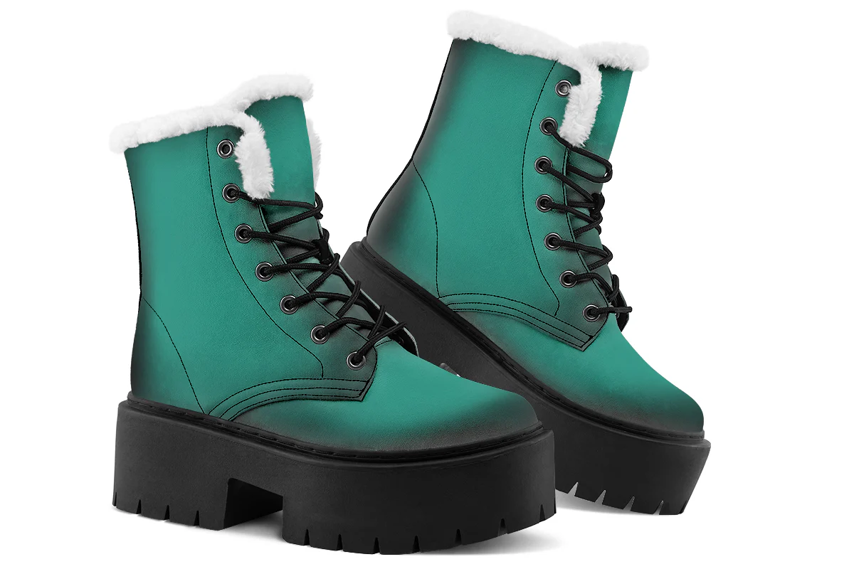 Enchanted Emerald Platform Winter Boots - Image 5