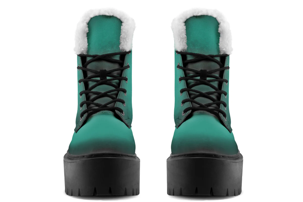Enchanted Emerald Platform Winter Boots - Image 7