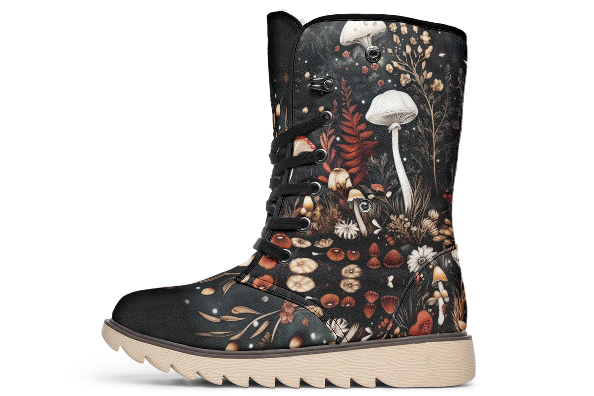 Faery Fungi Fold Over Winter Boots