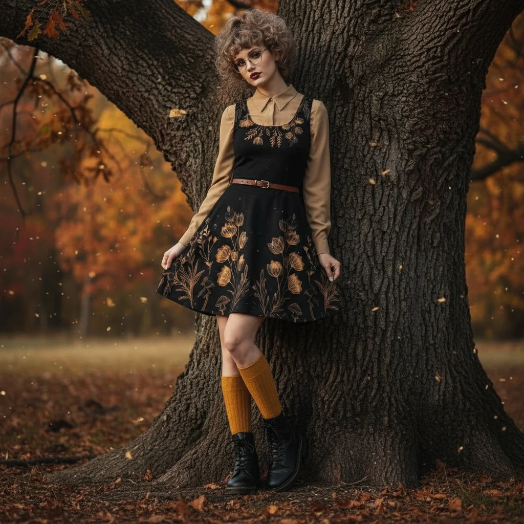 Folium Obscura Skater Dress - Image 3