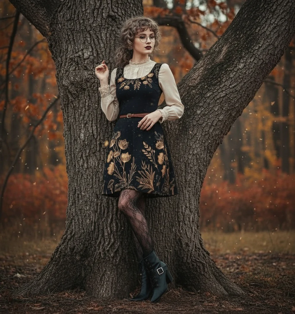 Folium Obscura Skater Dress - Image 5