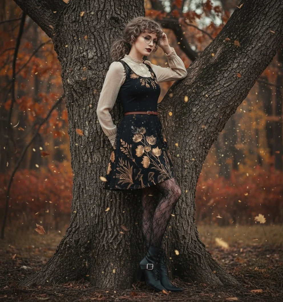 Folium Obscura Skater Dress - Image 6