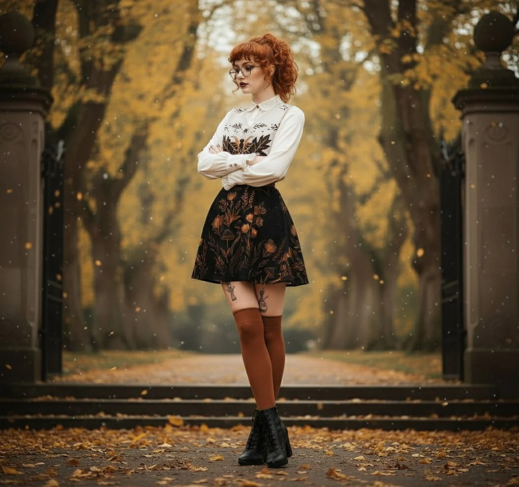 Folium Obscura Skater Skirt - Image 4