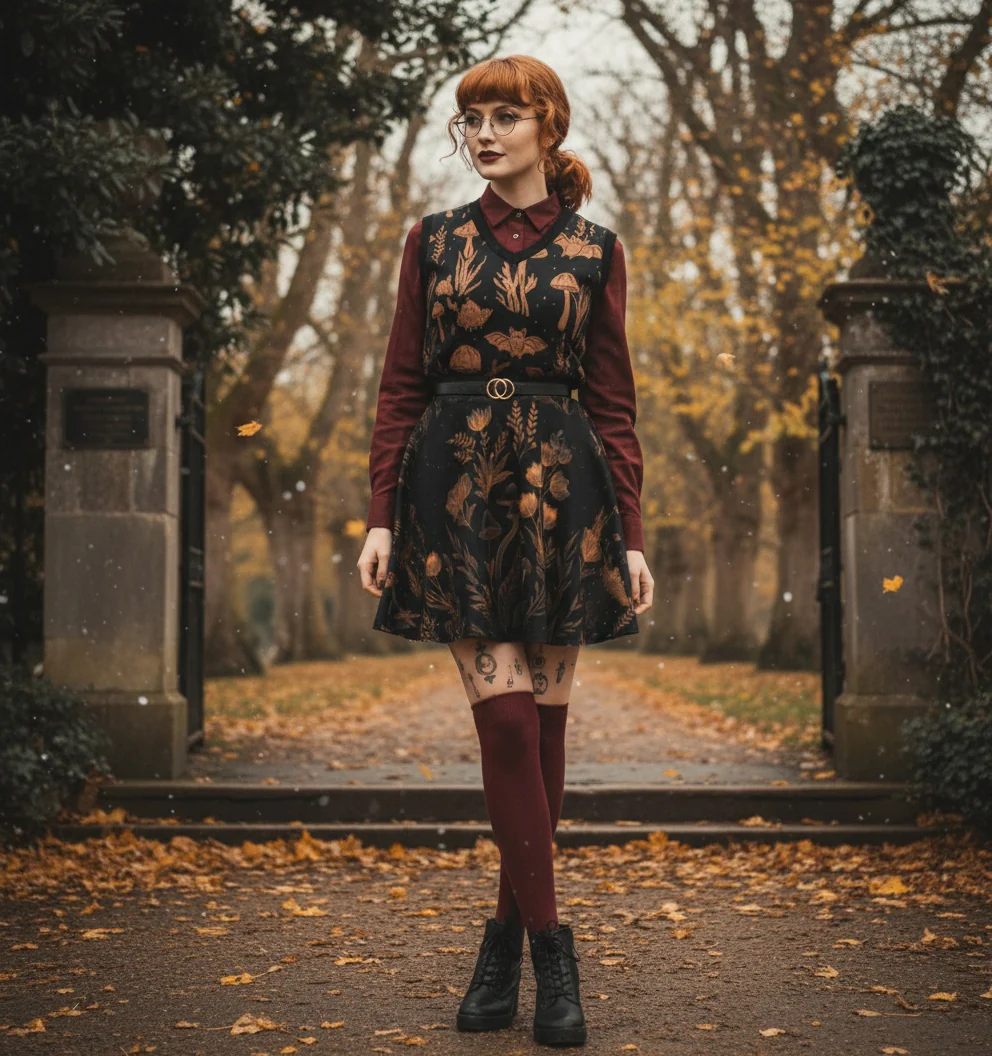 Folium Obscura Skater Skirt - Image 6