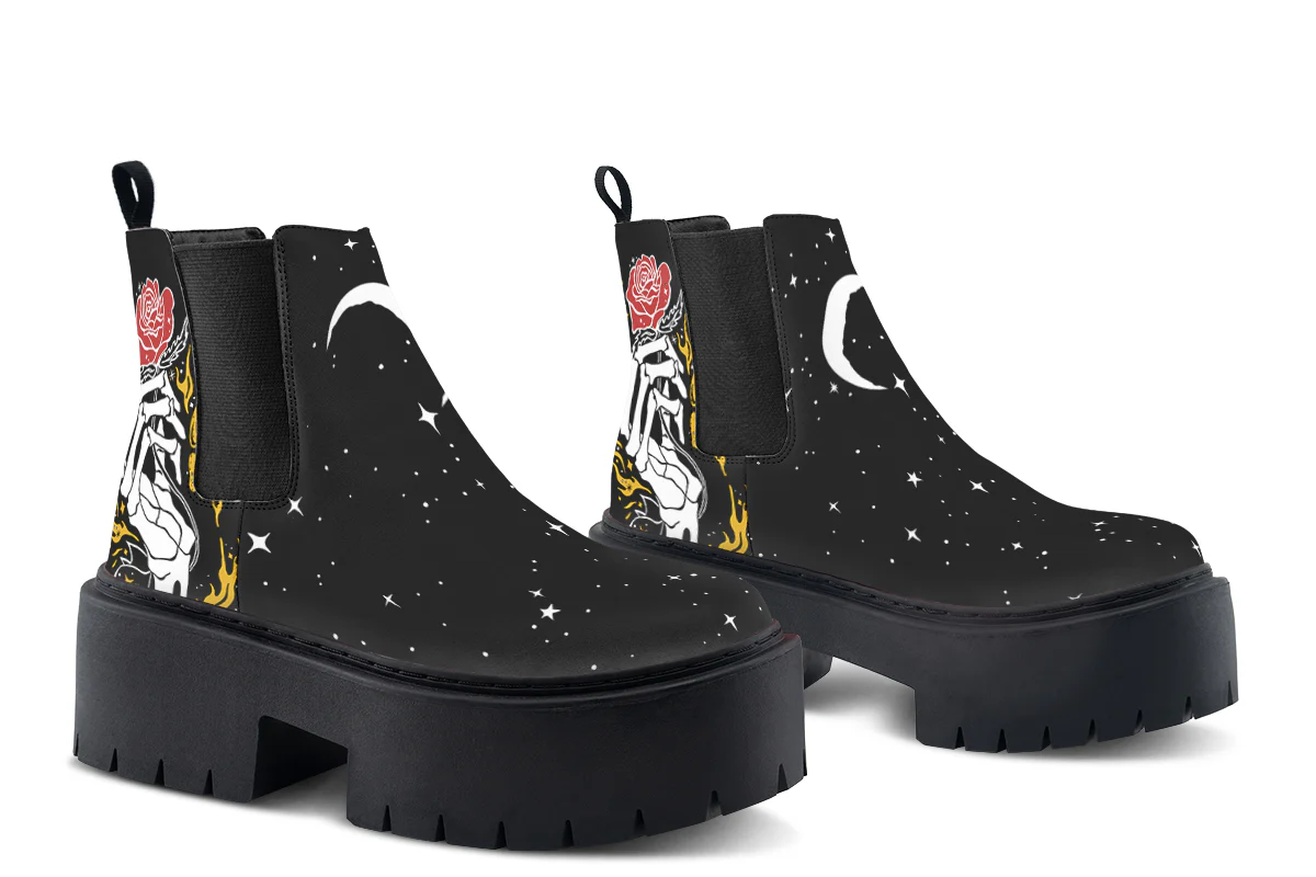 Forever Rose Platform Chelsea Boots - Image 5