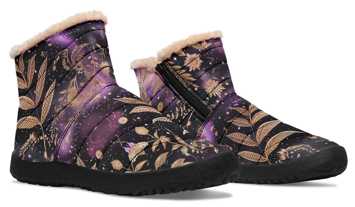 Galactic Bloom Comfy Winter Boots - Image 7