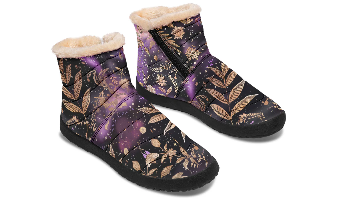Galactic Bloom Comfy Winter Boots - Image 8