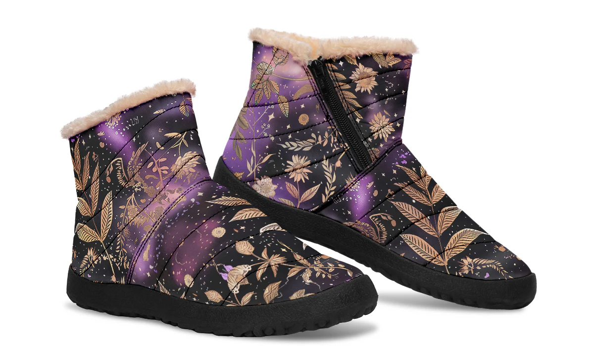 Galactic Bloom Comfy Winter Boots - Image 9