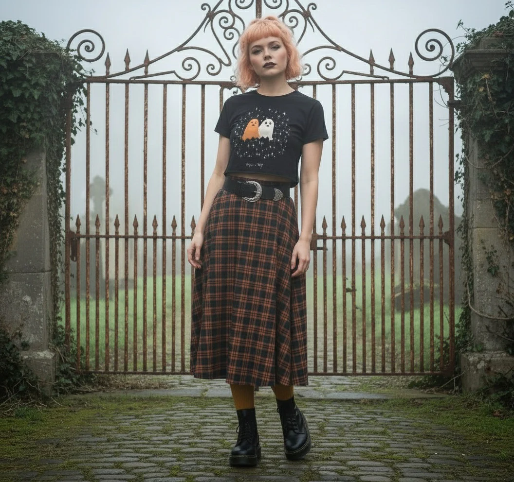Ghost Besties Short Sleeve Crop Top - Image 3
