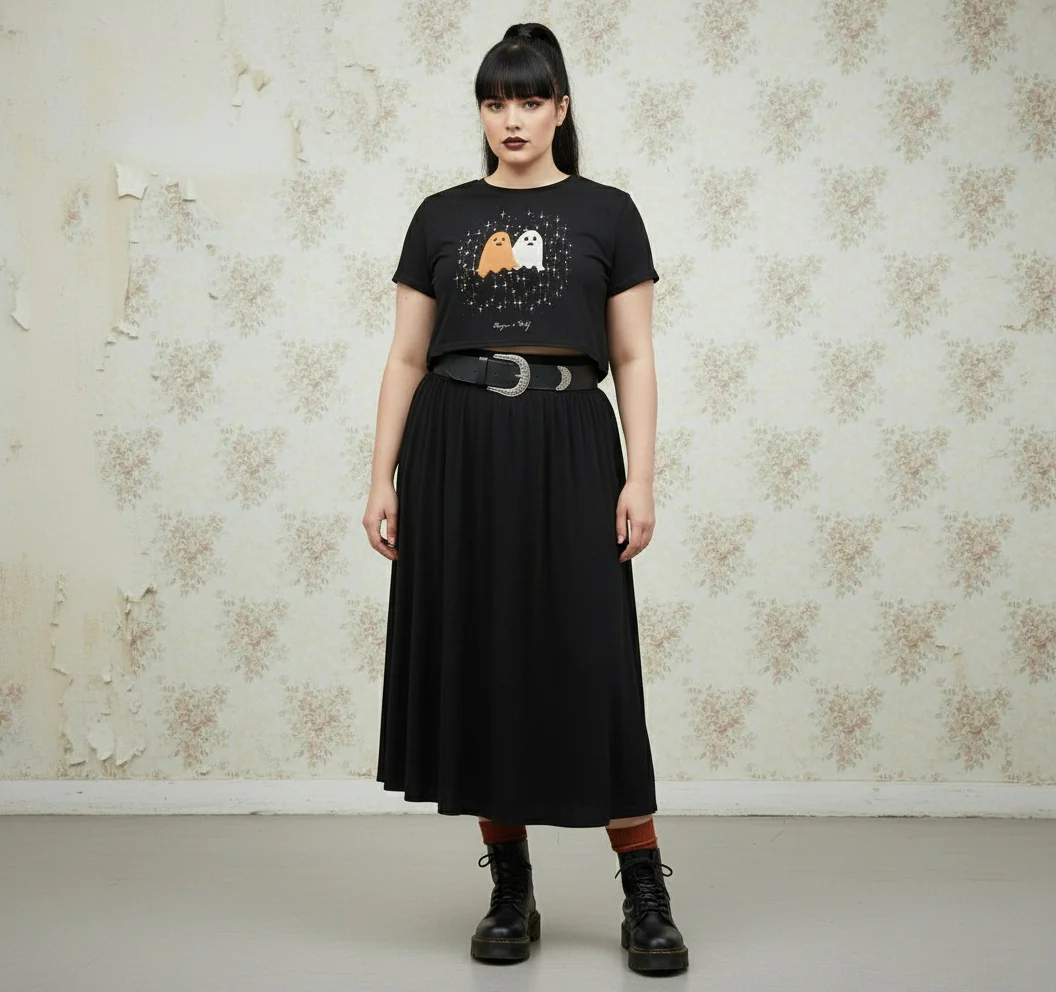 Ghost Besties Short Sleeve Crop Top - Image 5
