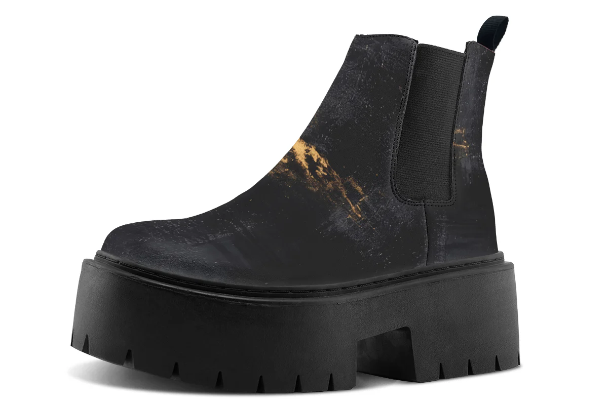 Gilded Obsidian Platform Chelsea Boots - Image 2