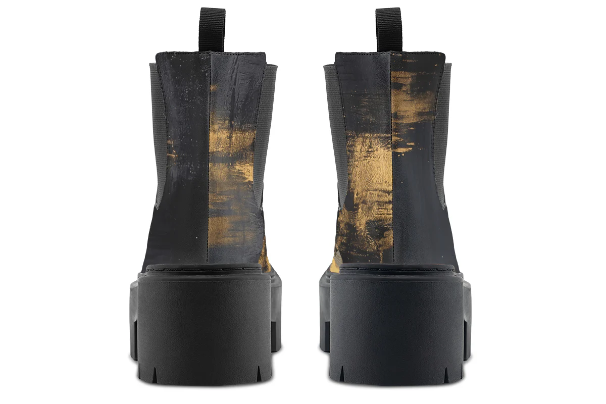 Gilded Obsidian Platform Chelsea Boots - Image 6