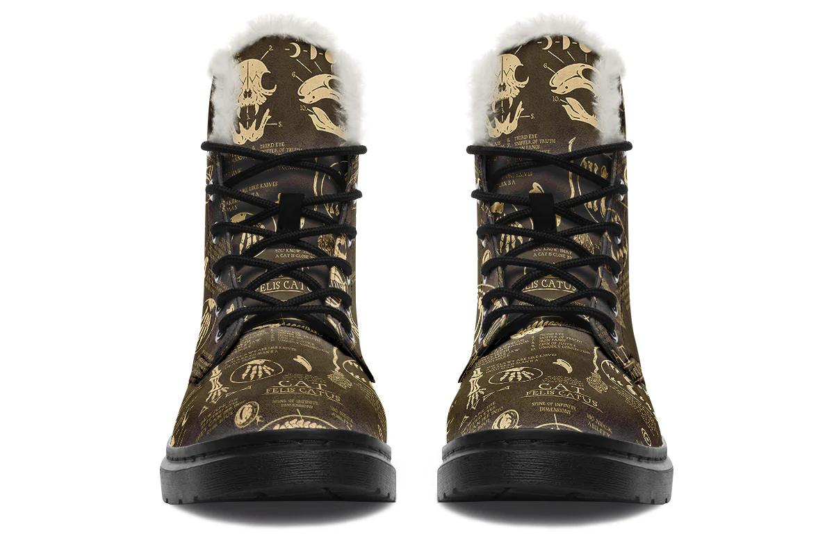 Tan Cat Study Winter Boots - Image 3