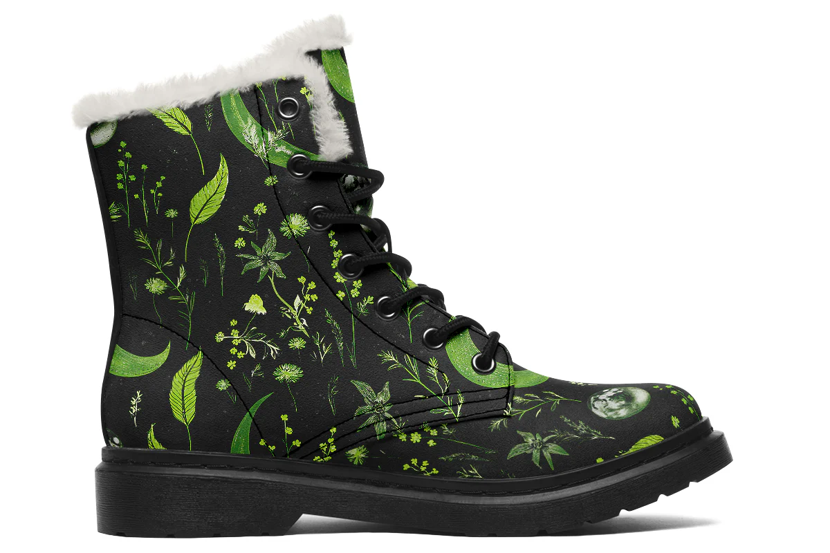 Green Moonlit Botanica Winter Boots - Image 2