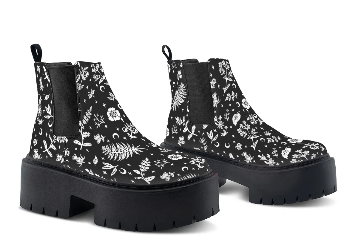 Green Witch Platform Chelsea Boots - Image 5