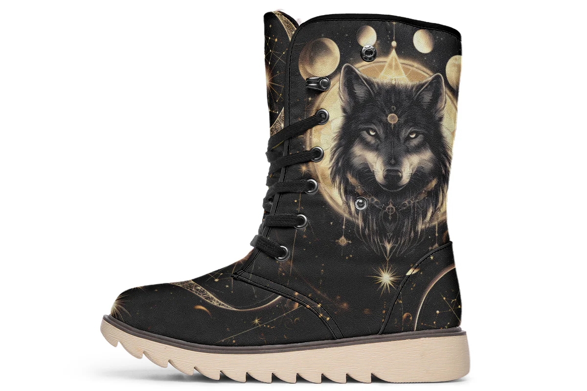 Guardian Wolf Fold Over Winter Boots