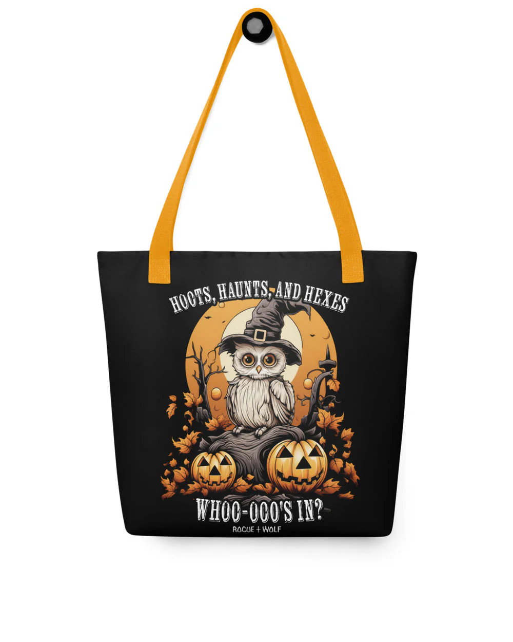 Hoots, Haunts, and Hexes Tote Bag - Image 5