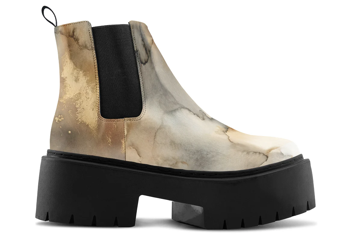 Ivory Dune Platform Chelsea Boots - Image 2