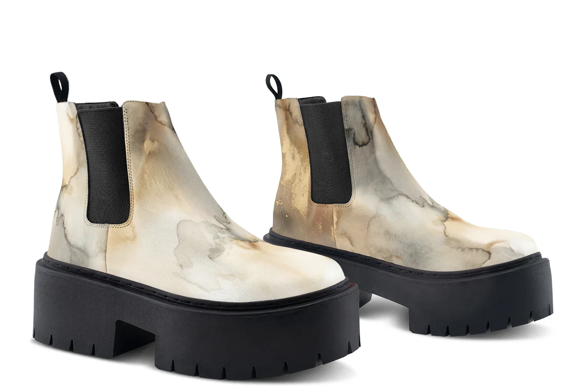 Ivory Dune Platform Chelsea Boots - Image 5
