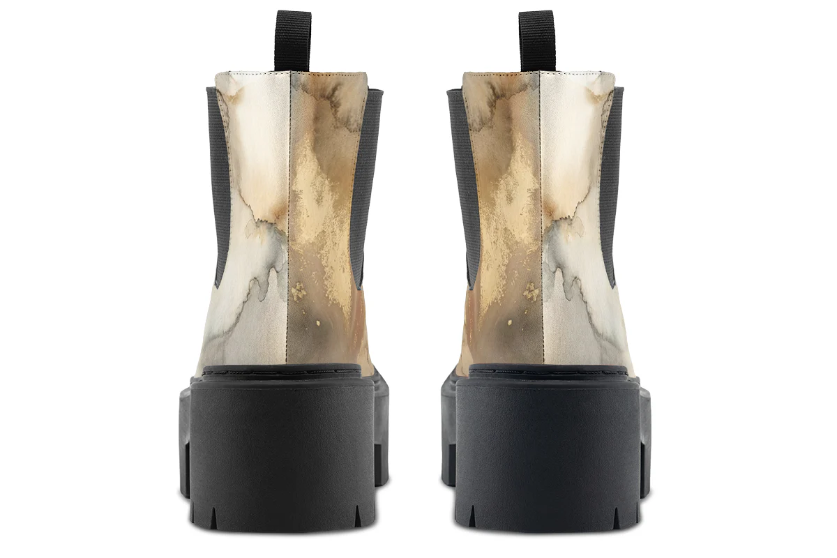 Ivory Dune Platform Chelsea Boots - Image 6