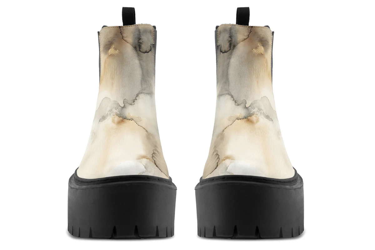 Ivory Dune Platform Chelsea Boots - Image 7
