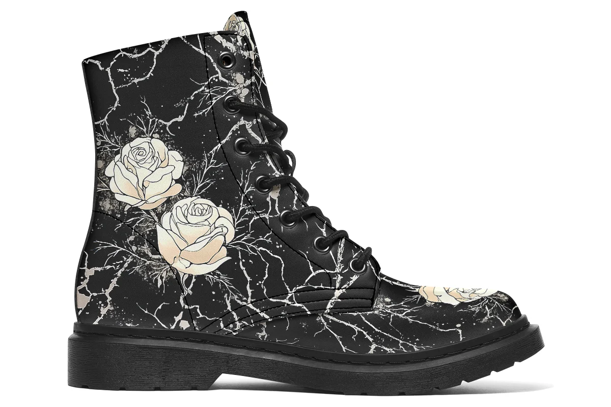 Ivory Kintsugi Rose Boots - Image 3