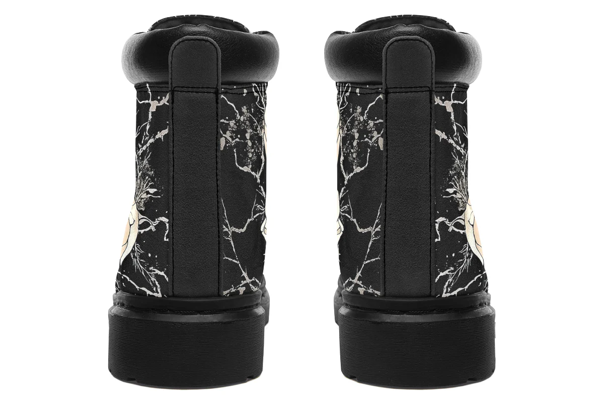 Ivory Kintsugi Rose Classic Boots - Image 5
