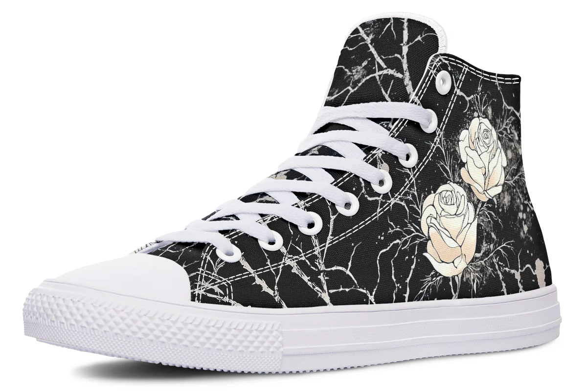Ivory Kintsugi Rose High Tops - Image 11