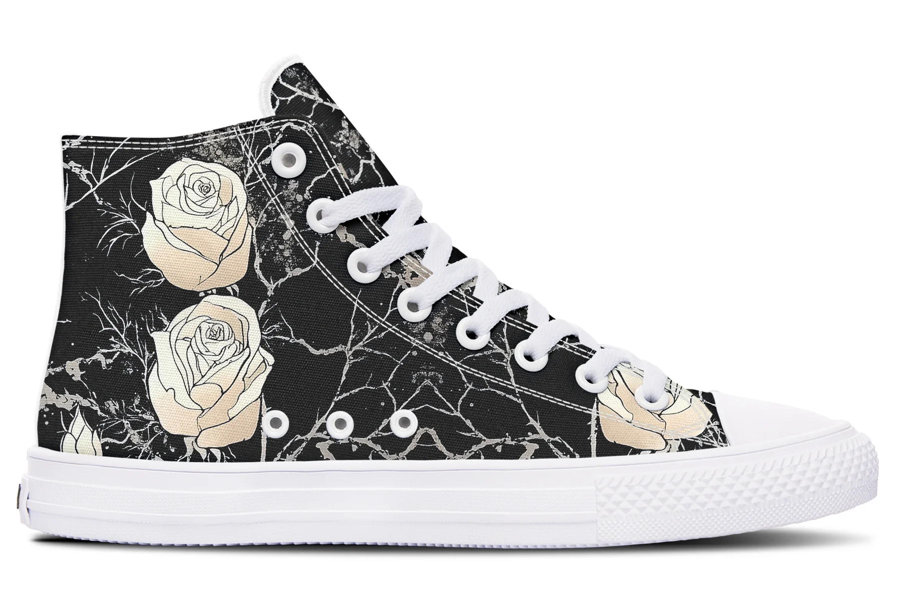 Ivory Kintsugi Rose High Tops - Image 12