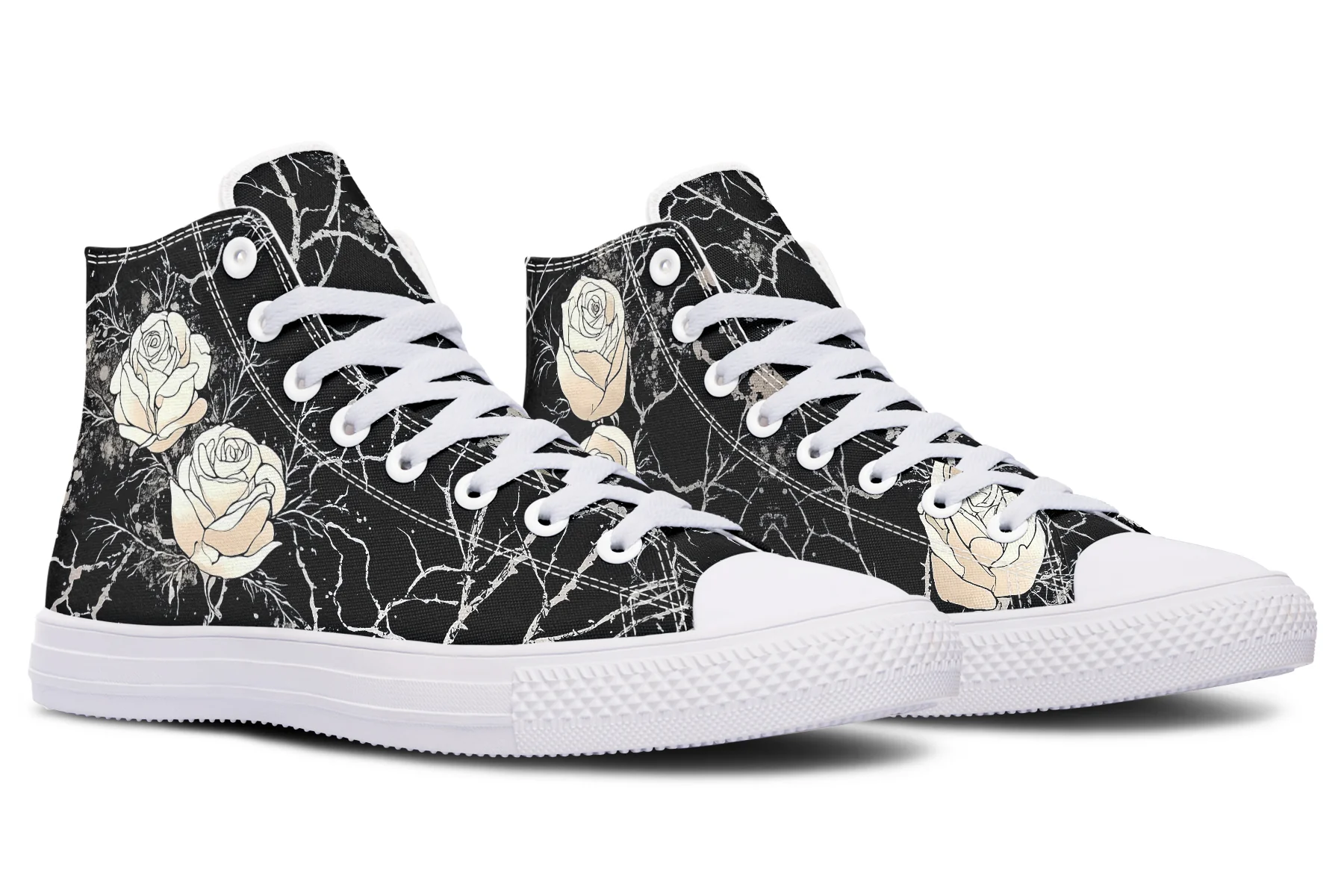 Ivory Kintsugi Rose High Tops - Image 13
