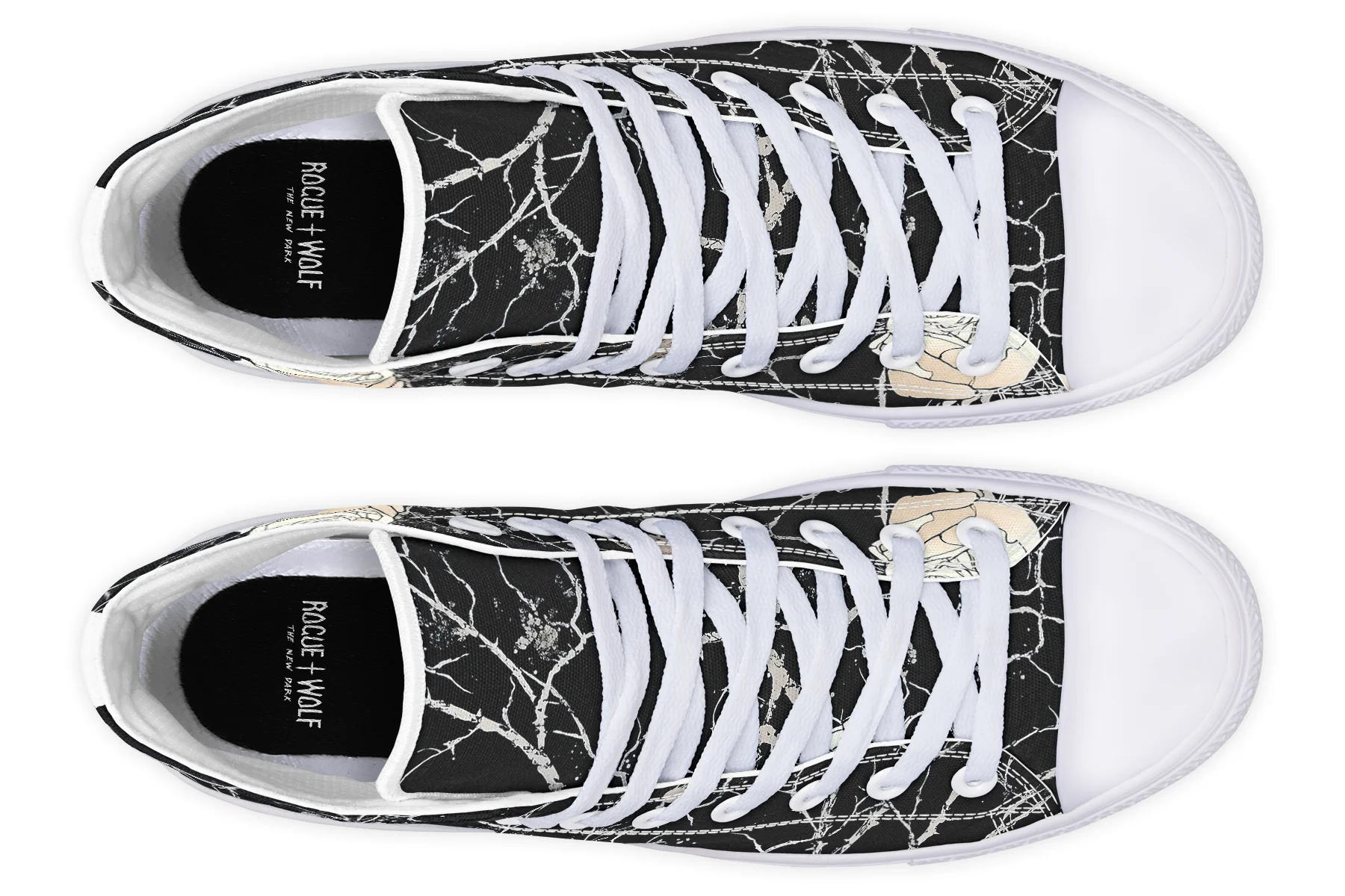 Ivory Kintsugi Rose High Tops - Image 18