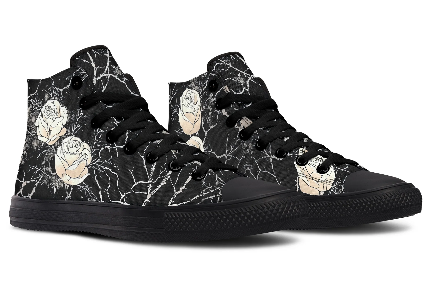 Ivory Kintsugi Rose High Tops - Image 4