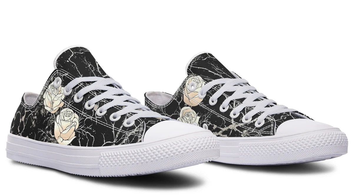 Ivory Kintsugi Rose Low Tops - Image 13