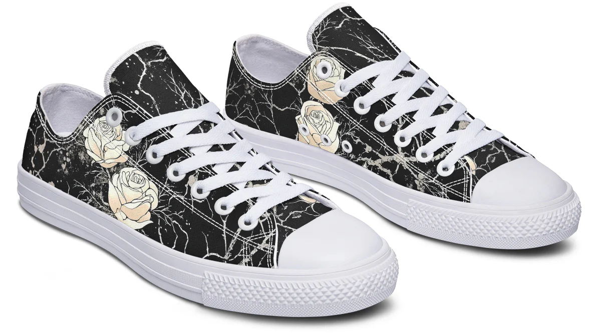 Ivory Kintsugi Rose Low Tops - Image 14