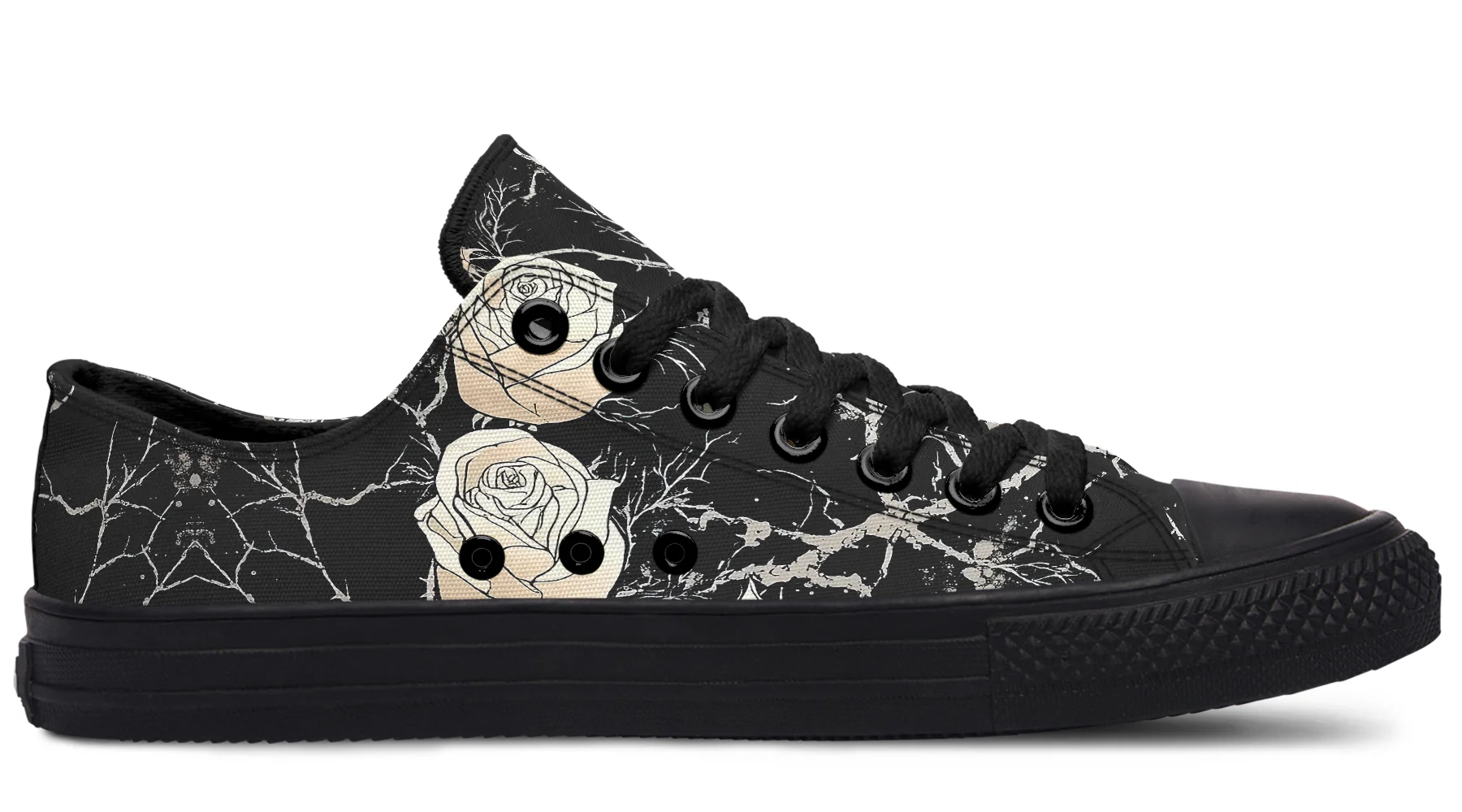 Ivory Kintsugi Rose Low Tops - Image 3