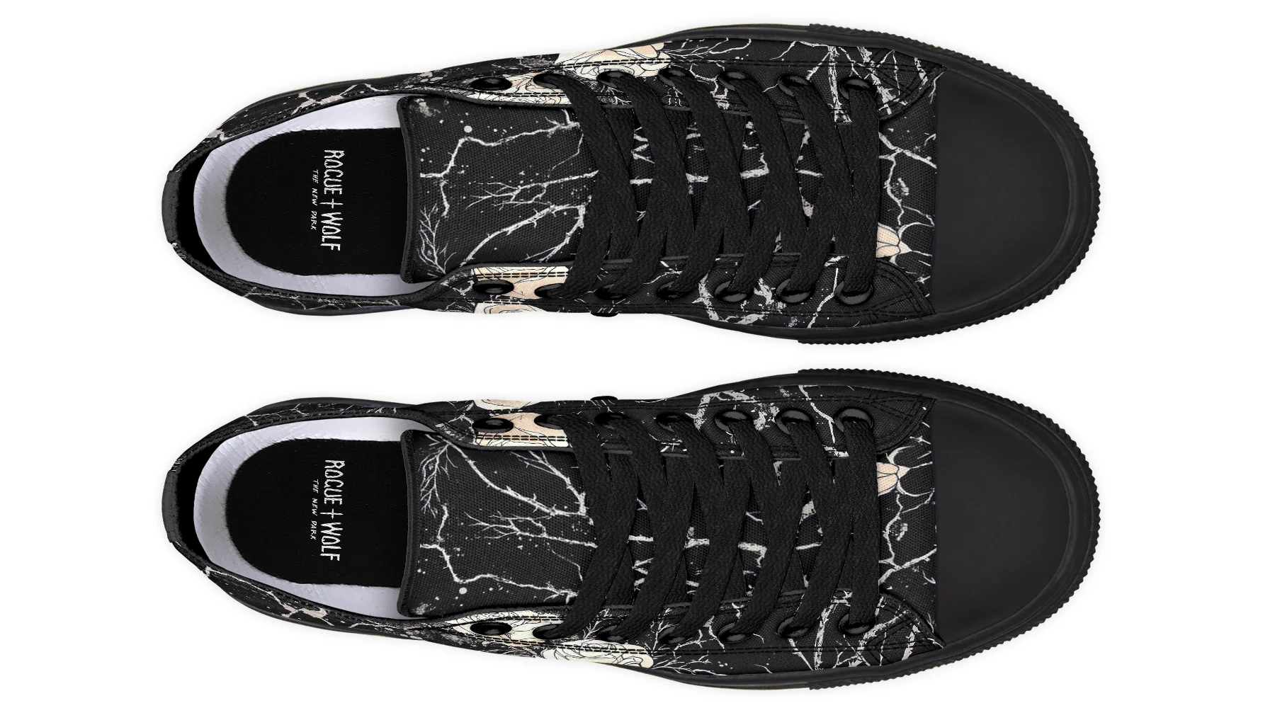 Ivory Kintsugi Rose Low Tops - Image 9