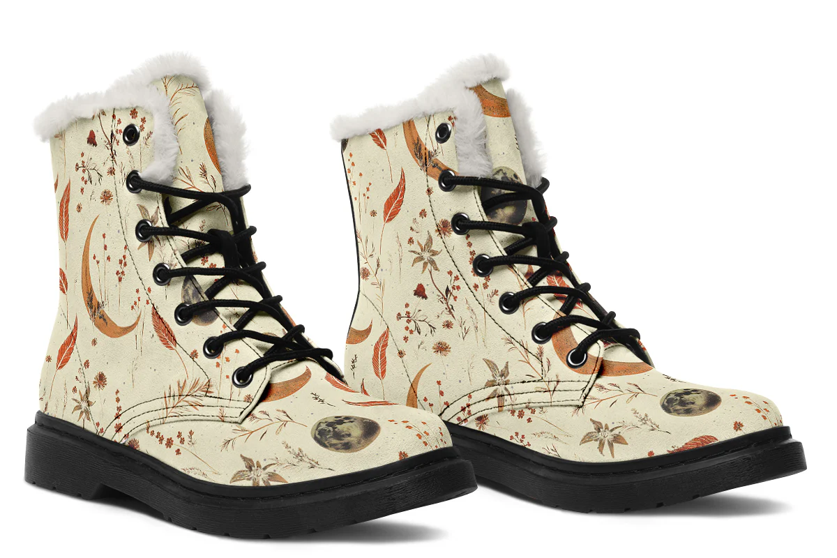 Ivory Moonlit Botanica Winter Boots - Image 6