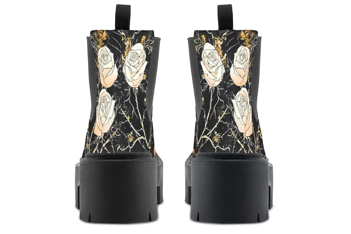 Kintsugi Rose Platform Chelsea Boots - Image 6