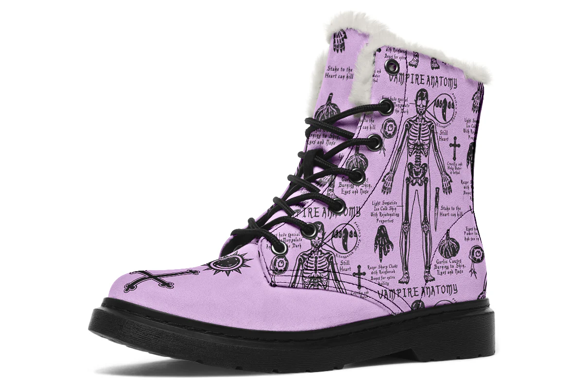 Lavender Vampire Study Winter Boots