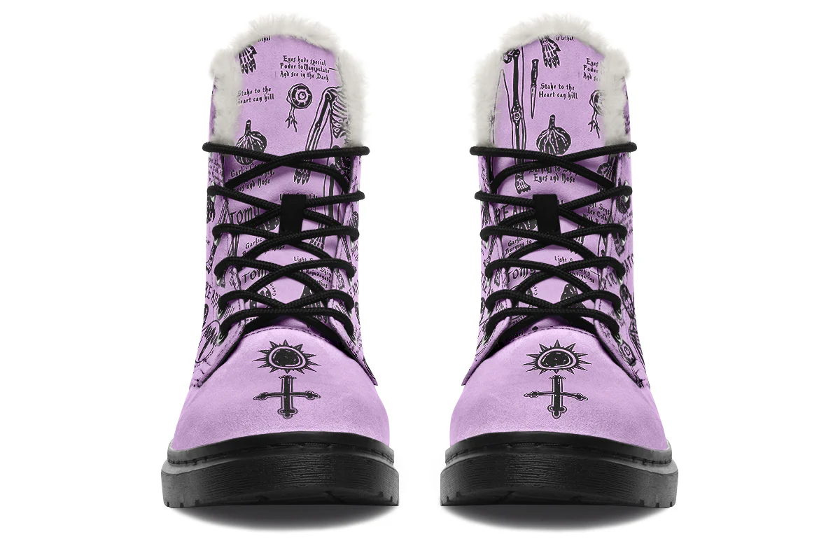 Lavender Vampire Study Winter Boots - Image 3