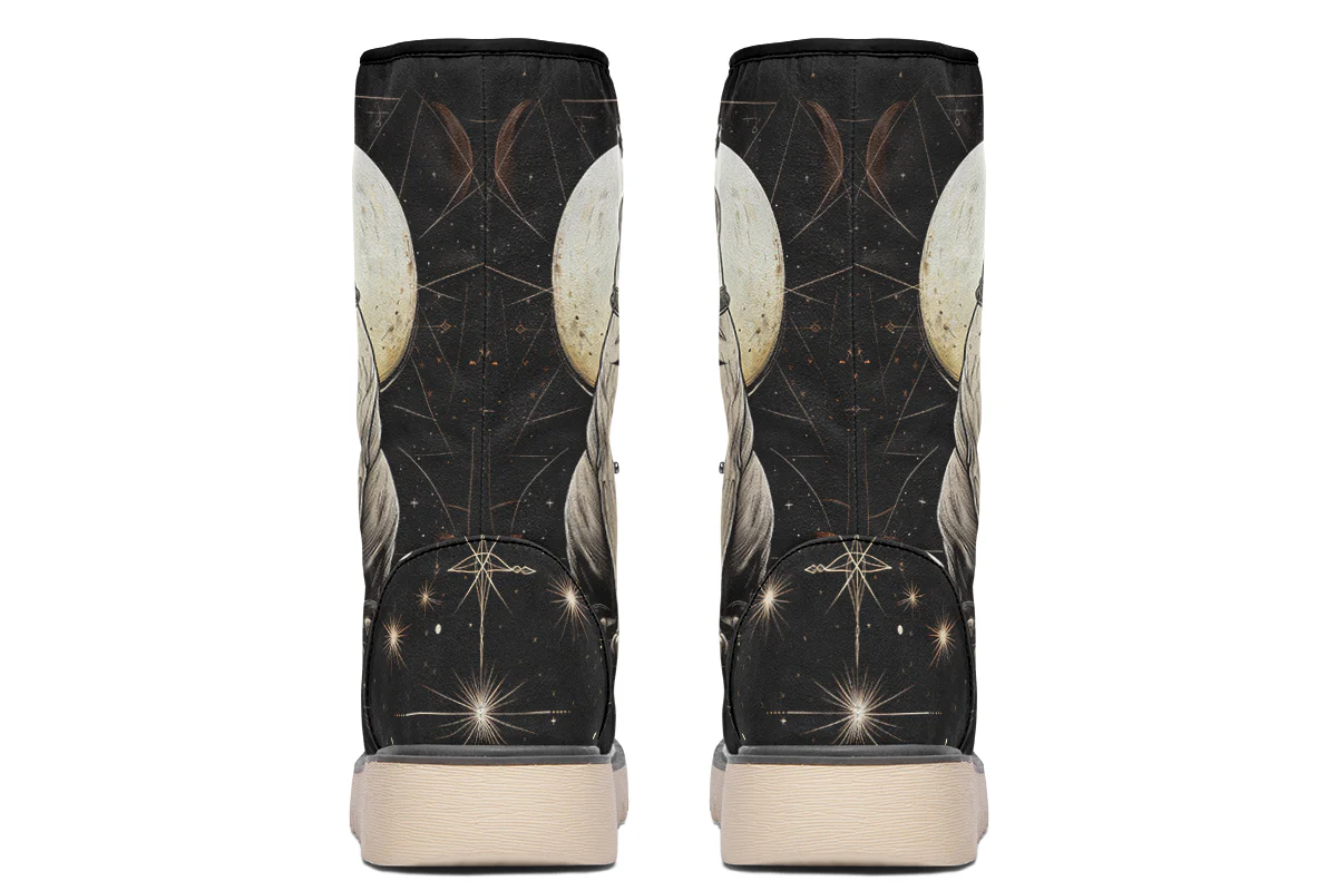 Lunar Sphynx Cat Fold Over Winter Boots - Image 5