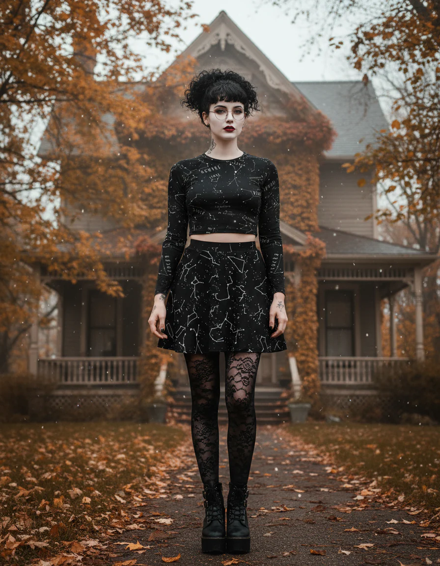Midnight Atlas Skater Skirt - Image 3