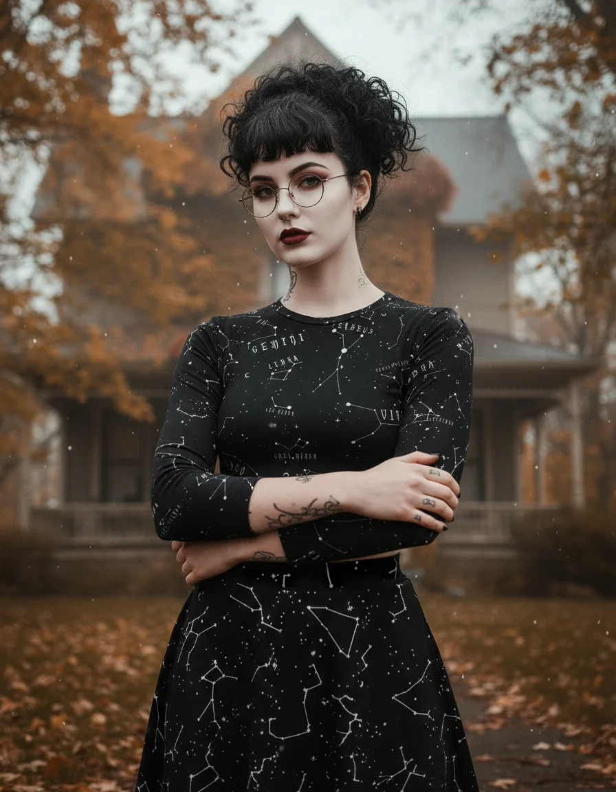Midnight Atlas Skater Skirt - Image 8