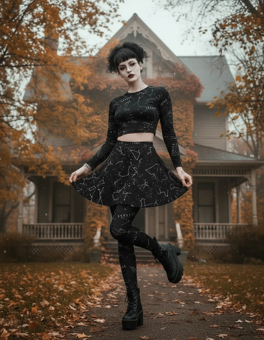 Midnight Atlas Skater Skirt - Image 9