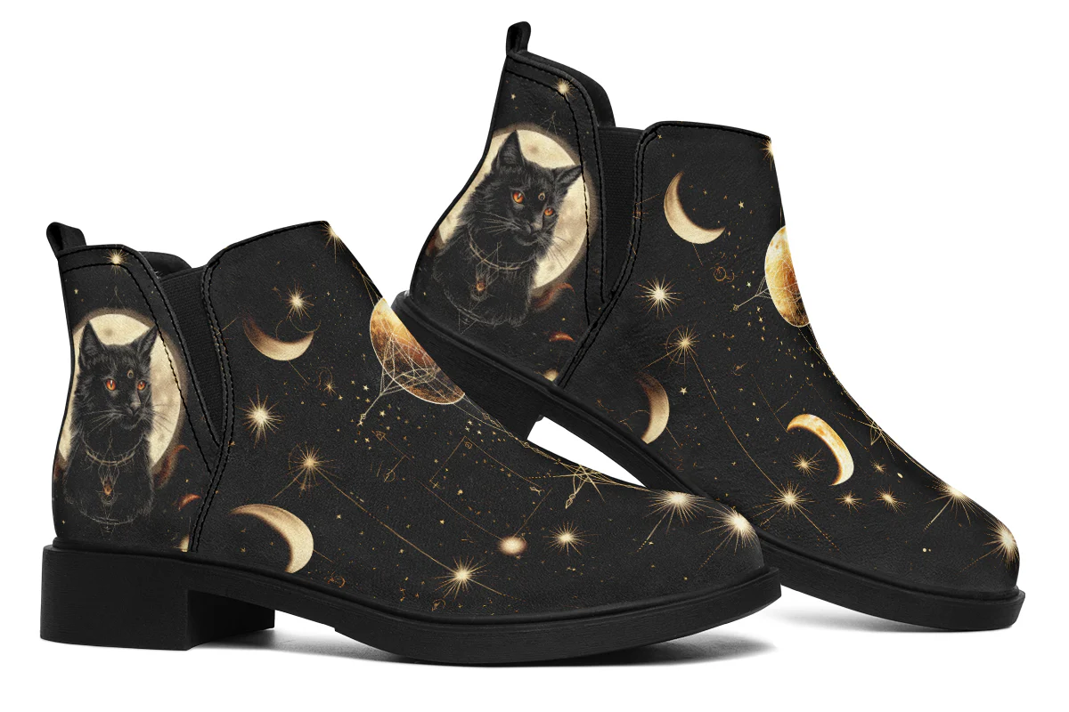 Midnight Cat Chelsea Boots - Image 7