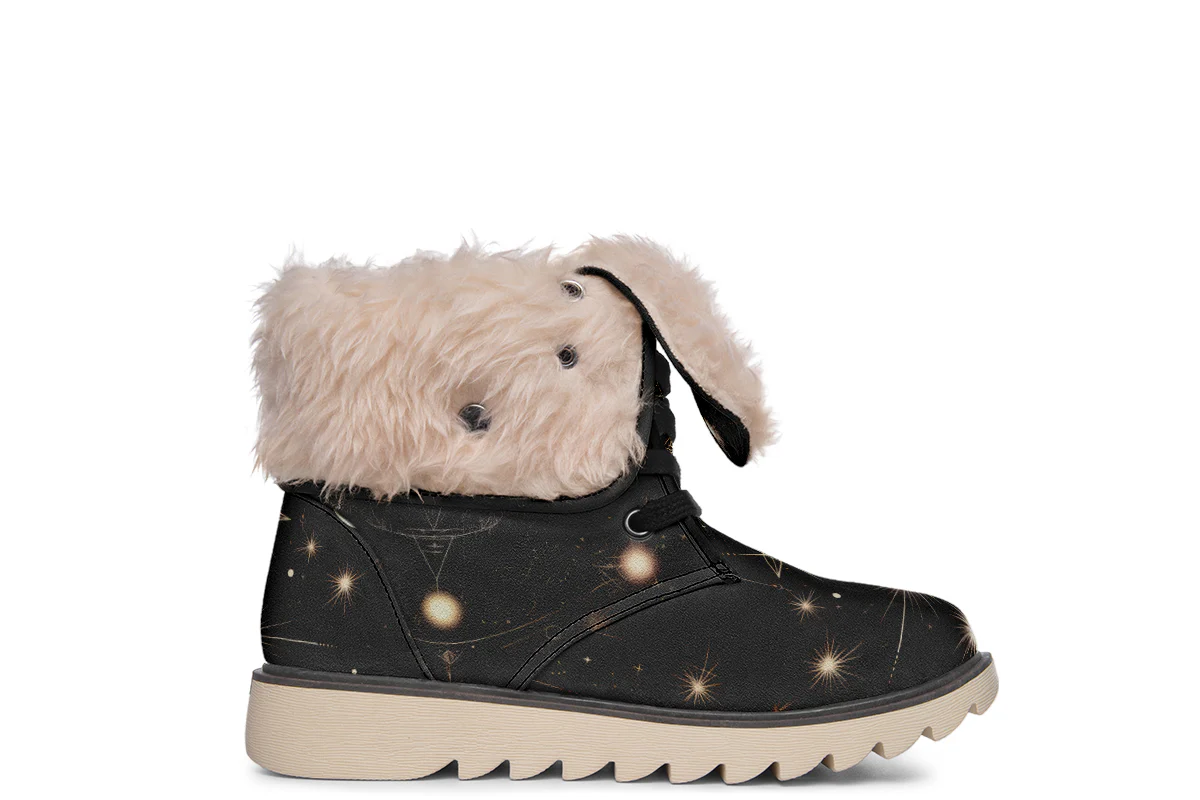 Midnight Cat Fold Over Winter Boots - Image 10