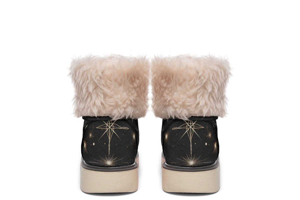 Midnight Cat Fold Over Winter Boots - Image 13