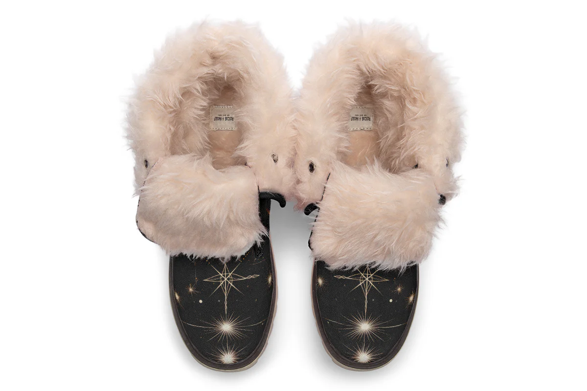 Midnight Cat Fold Over Winter Boots - Image 14